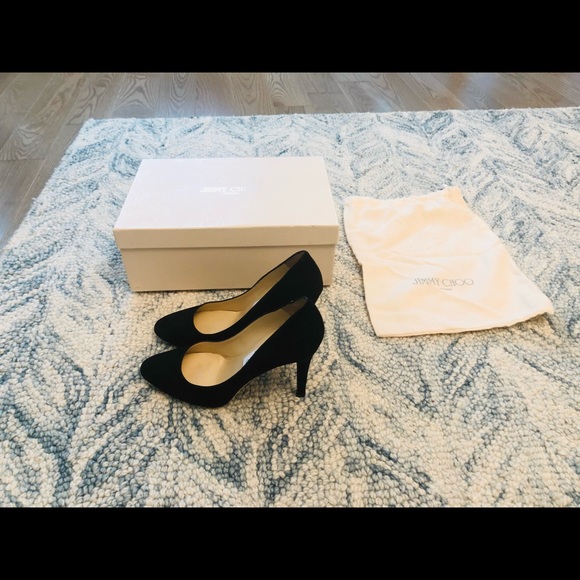 Brand New Jimmy Choo Romy Style Black Suede Pumps - Picture 2 of 4